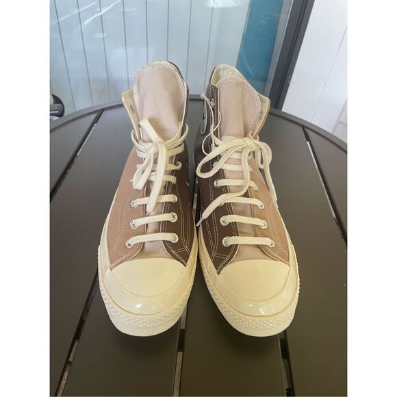 NWOB Converse Chuck Taylor All Star High Top Color Block Sneakers Brown Tan 11.5 - Picture 14 of 16